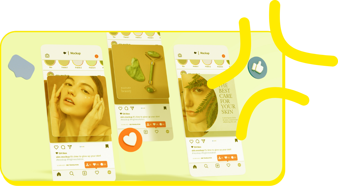 Création de contenus visuels pour les réseaux sociaux et publications Instagram